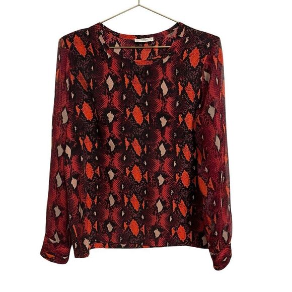 Equipment Femme Snakeskin Print Silk Blouse Size SP - Picture 1 of 8